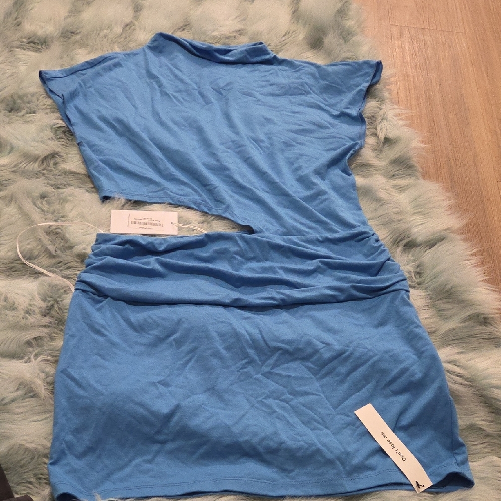 Reformation Sky Blue Cutout Dress